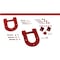Ekena Millwork Premium Horseshoe Barn Door Hardware Set w/ 5' Track for 2 1/4" Doors, Regal Red GB60015H25RR - alternate 1